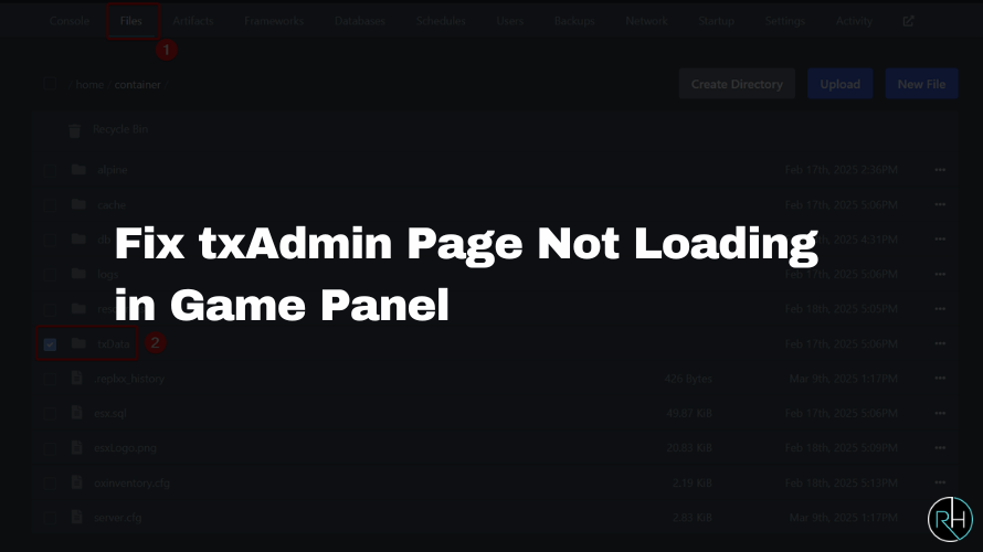 txAdmin Not Loading